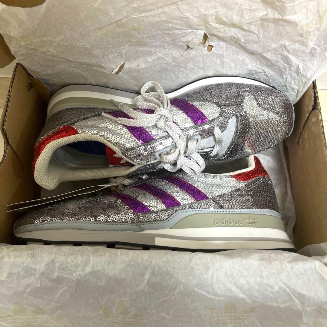 adidas ORIGINALS ZX500W スパンコールスニーカー シルバー - メルカリ