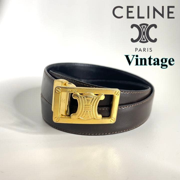 至極の逸品】ビンテージ セリーヌ ロゴ ベルト 常田大希 在原みゆ紀