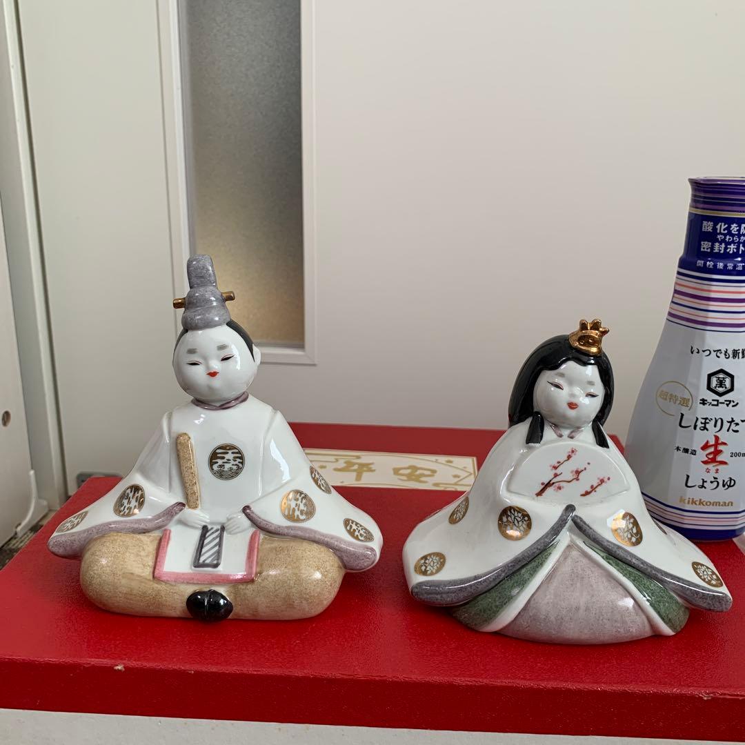 陶器製 雛人形 ひな祭り 加藤工芸株式会社 平安　美品