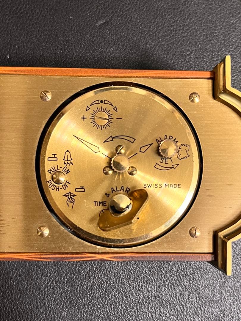 『希少品』SWIZA ゼンマイ式 置時計 アンティーク スイス製