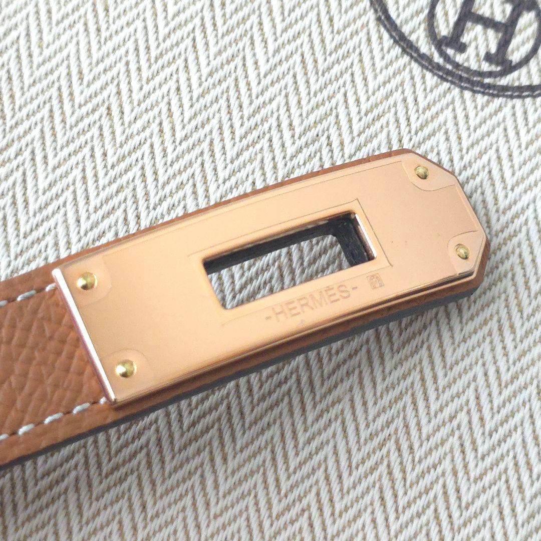 未使用【エルメス】ベルト《ケリー》18　ゴールド　ピンクゴールド金具　B刻印