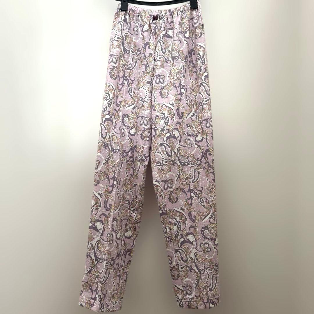 Wing パジャマ ライトパープル ペイズリー柄 L