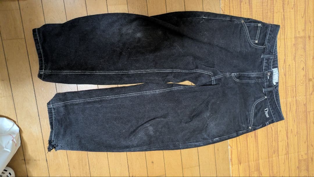 dime ブラックデニムバギーデニム 確実正規品
