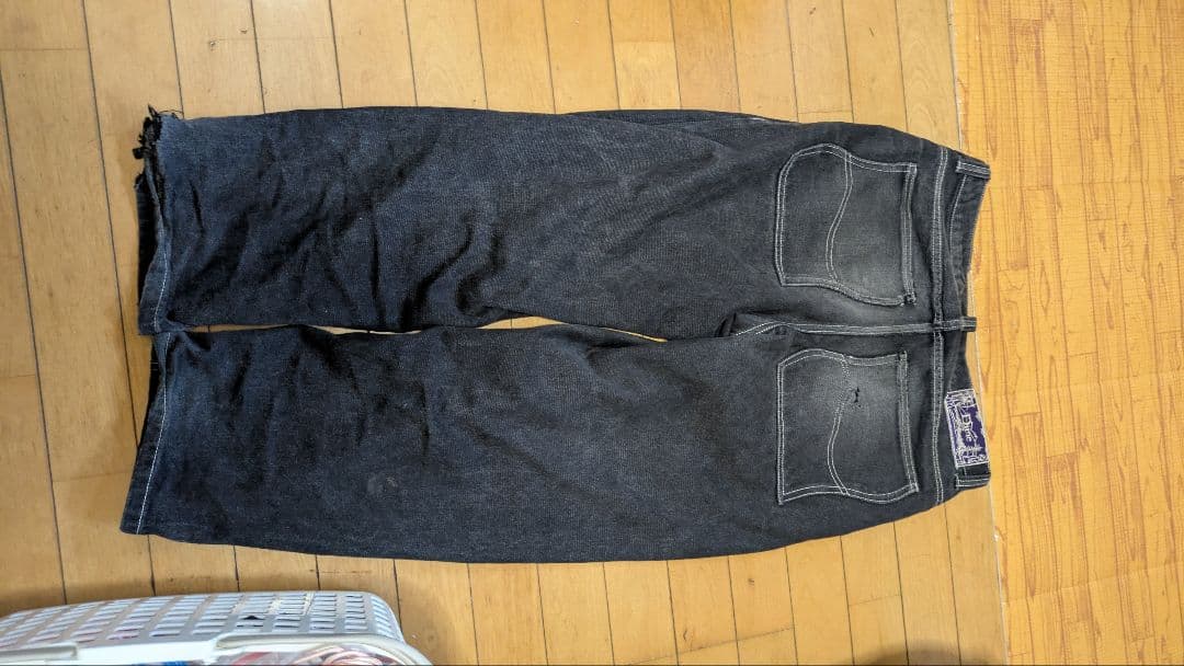 dime ブラックデニムバギーデニム 確実正規品