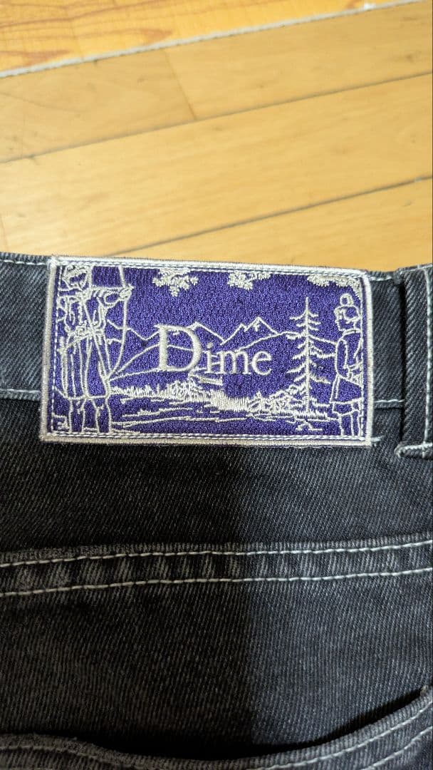 dime ブラックデニムバギーデニム 確実正規品