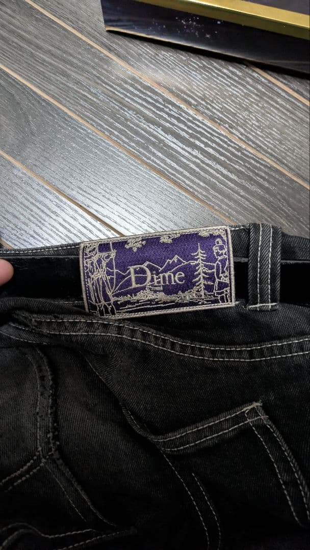 dime ブラックデニムバギーデニム 確実正規品