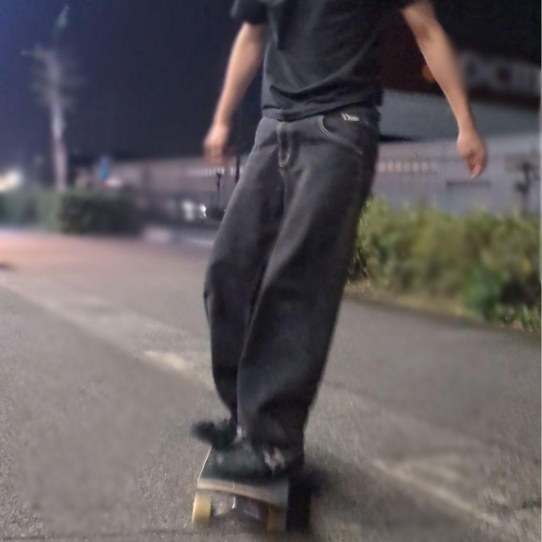 dime ブラックデニムバギーデニム 確実正規品