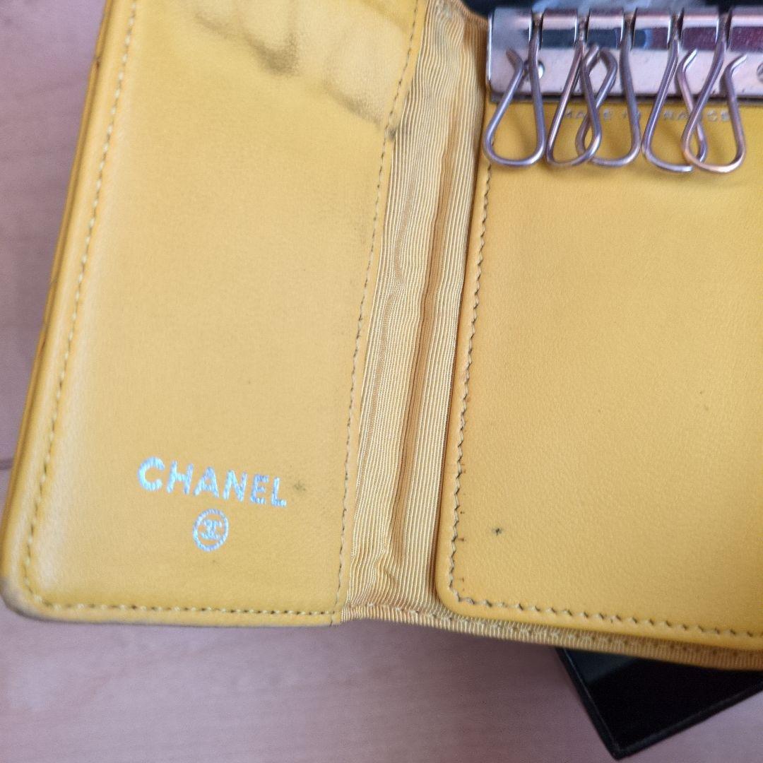 C*乃様 CHANEL イエロー キルティング キーケース