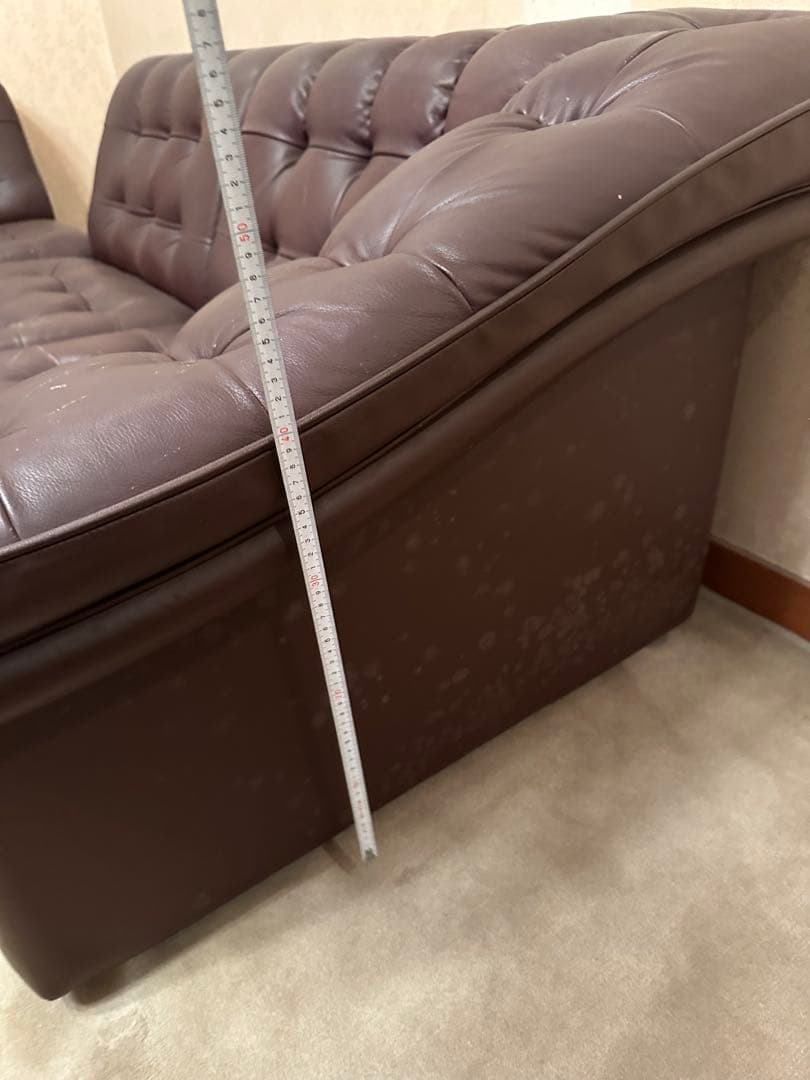 【お値下げ】カリモク　ダークブラウン コーナーソファセット