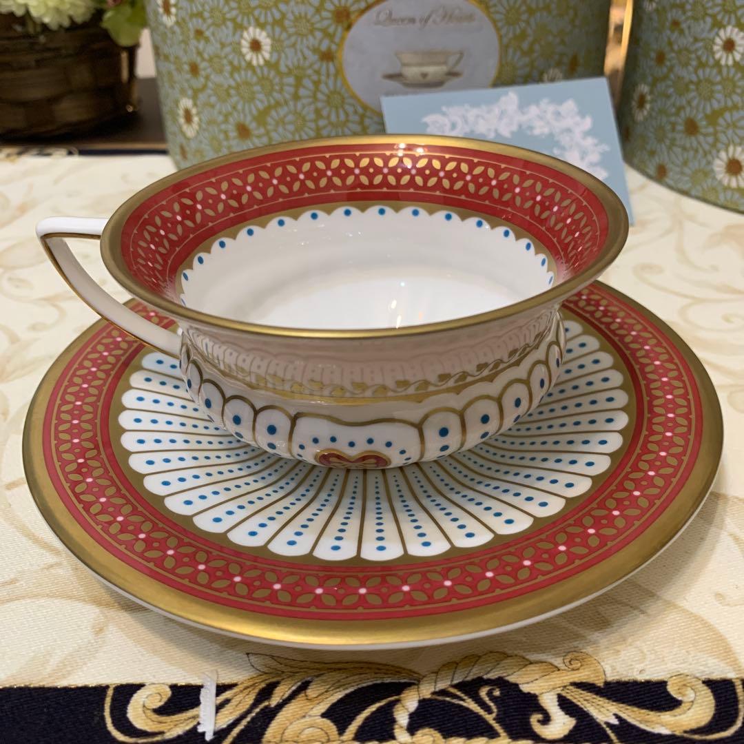 未使用 ウェッジウッド ハーレクイン クイーンオブハート ティーカップ