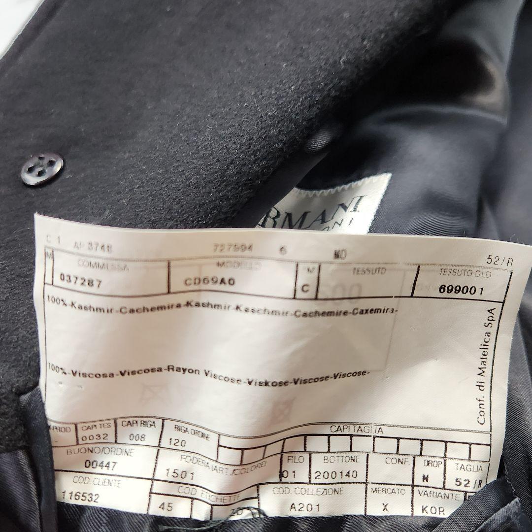 XL相当 アルマーニコレツィオーニ ステンカラーコート2way 総カシミヤ