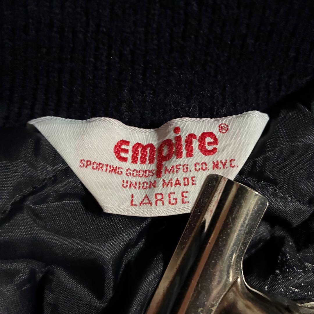 【希少】70s Empire レターマンジャケット スタジャン レザーリブ刺繍L