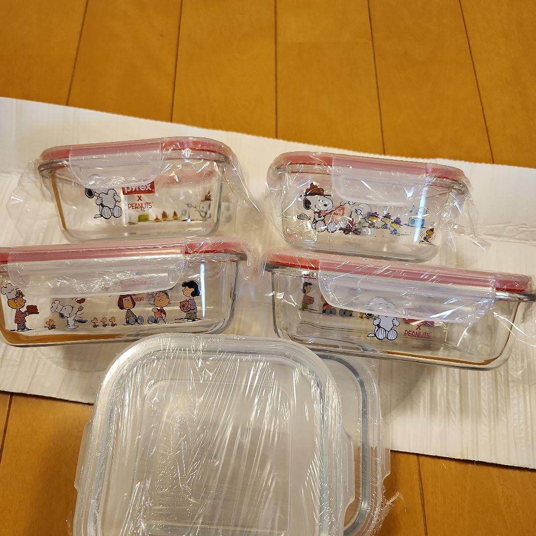 Pyrex スヌーピー ガラス保存容器 6個セット