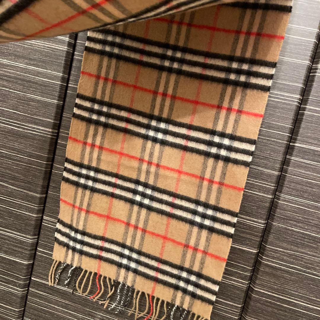 バーバリーズ　120th記念　ノバチェック　カシミヤ混マフラー