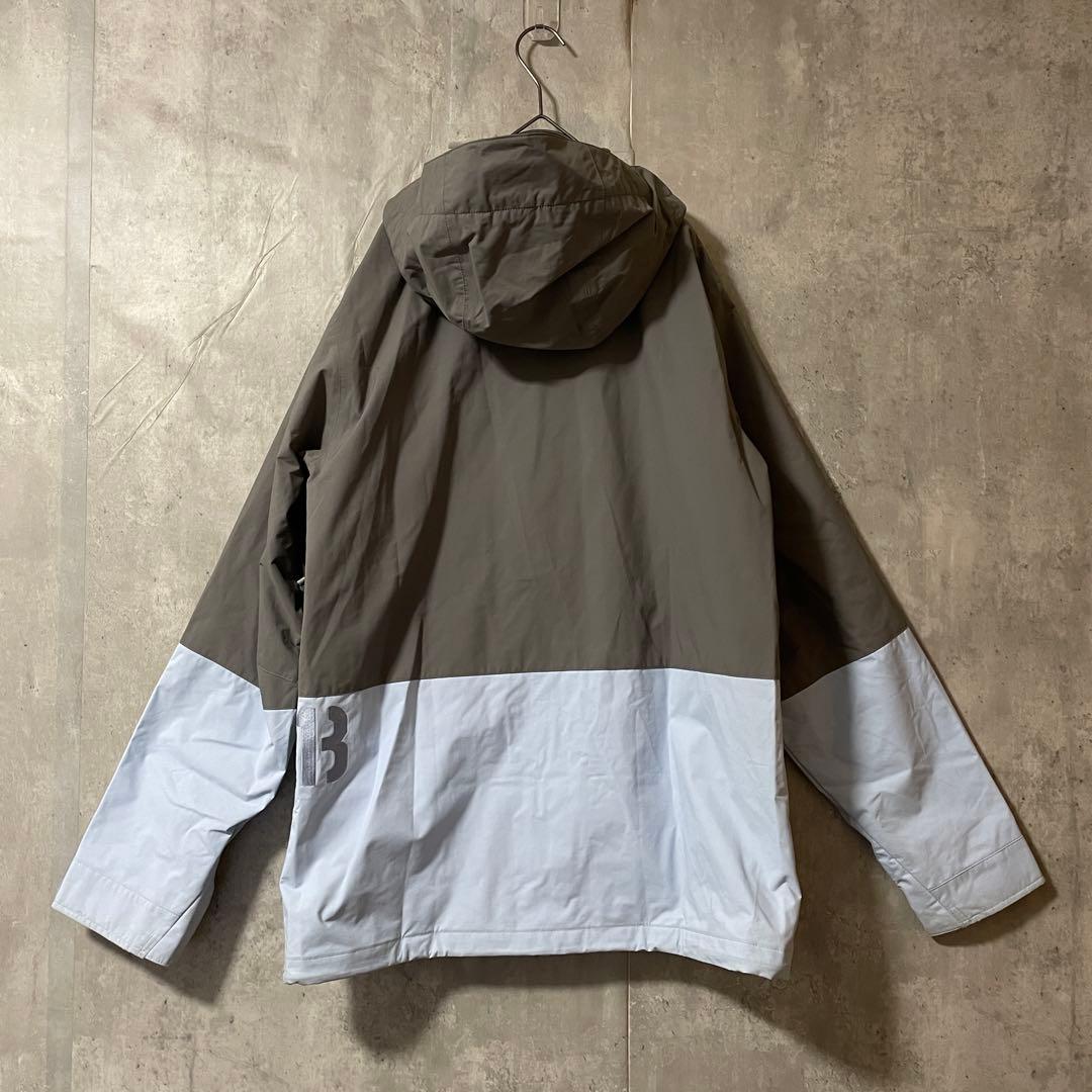 Burtonバートンスキーウェアスノーボードジャケットパーカーフード付グレー水色