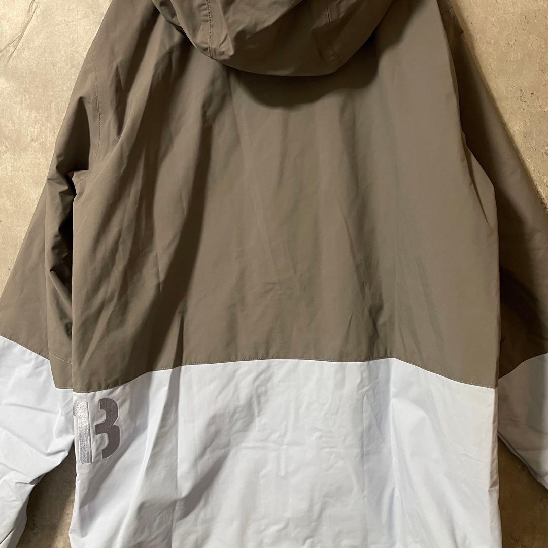 Burtonバートンスキーウェアスノーボードジャケットパーカーフード付グレー水色