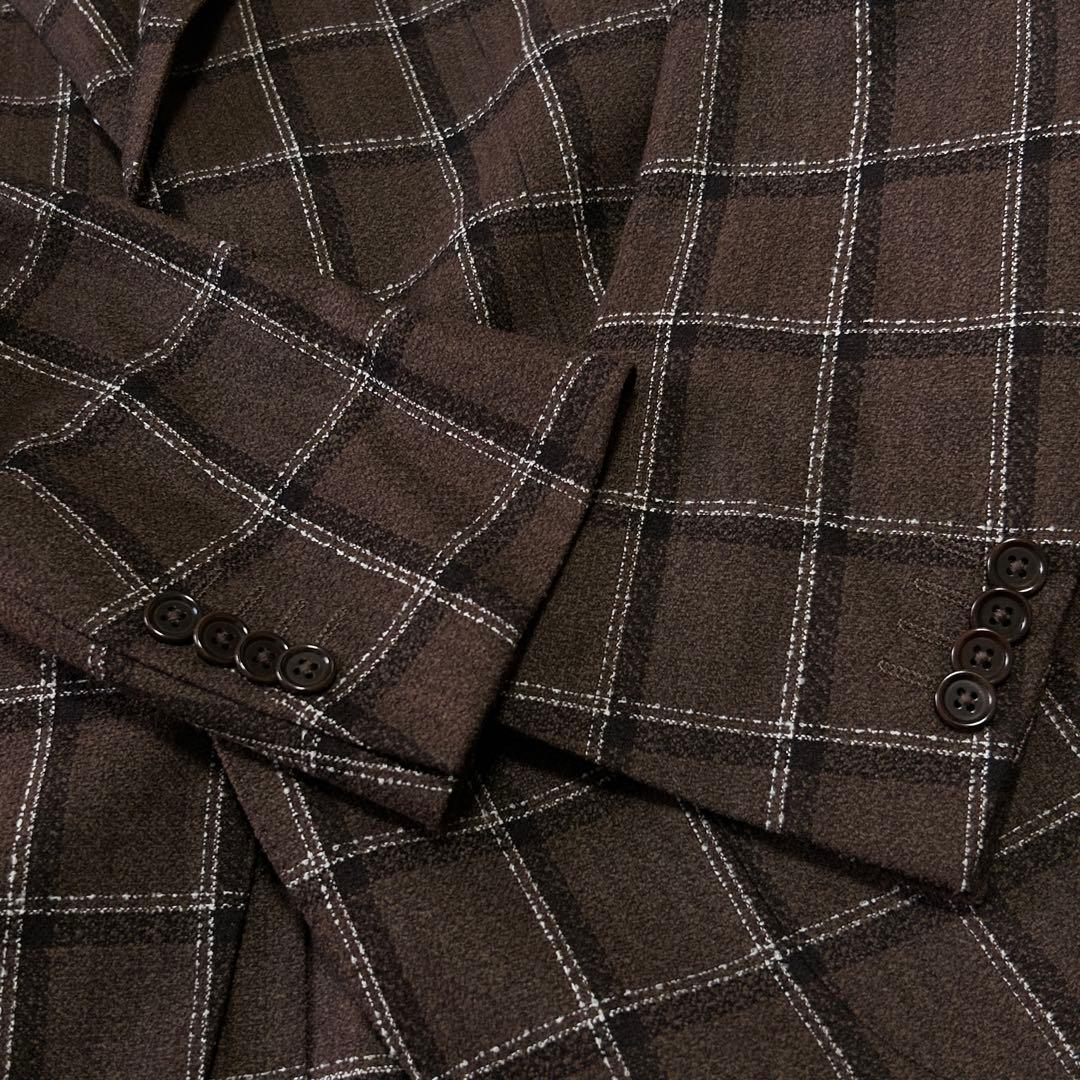 美品 ユナイテッドアローズ ウィンドペン チェック ウール ジャケット