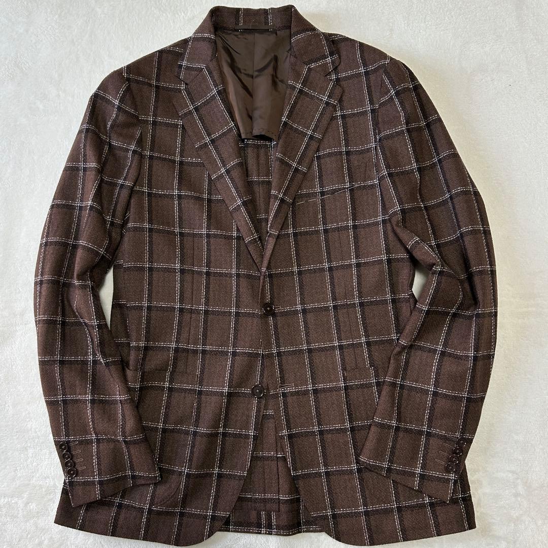 美品 ユナイテッドアローズ ウィンドペン チェック ウール ジャケット