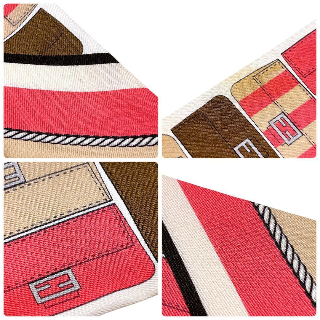 2024 美品 フェンディ ラッピー スカーフ シルク バゲットバッグ