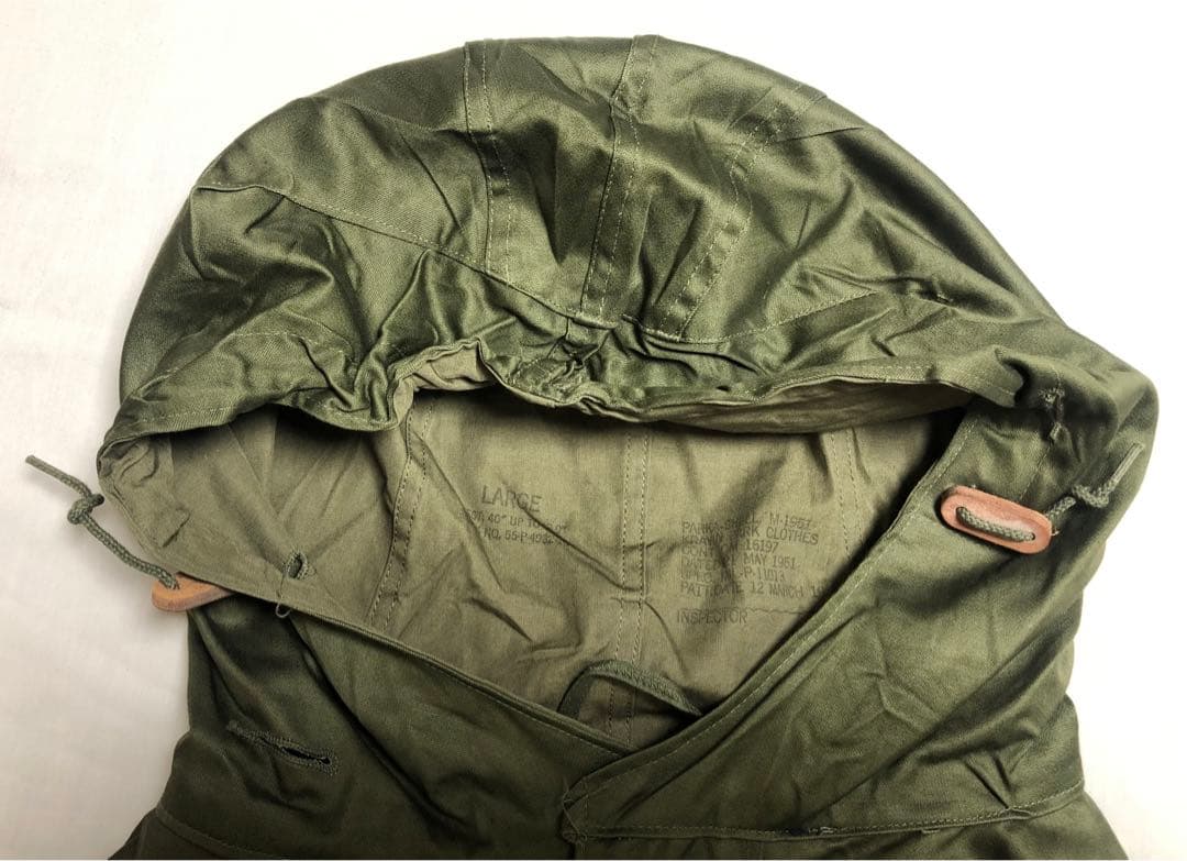 米軍実物 50s(51年)最初期 M-51パーカーアルミジッパー デッドストック