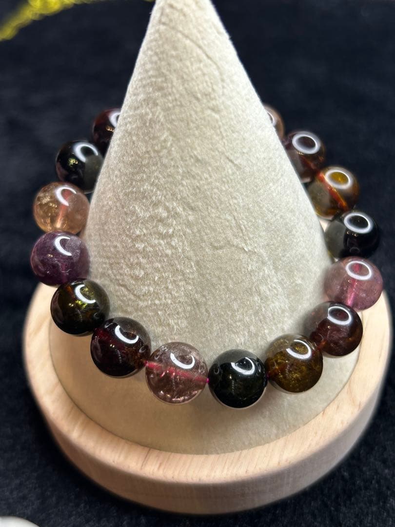 大玉トルマリン ウォーターメロン マルチカラーブレスレット 箱付き