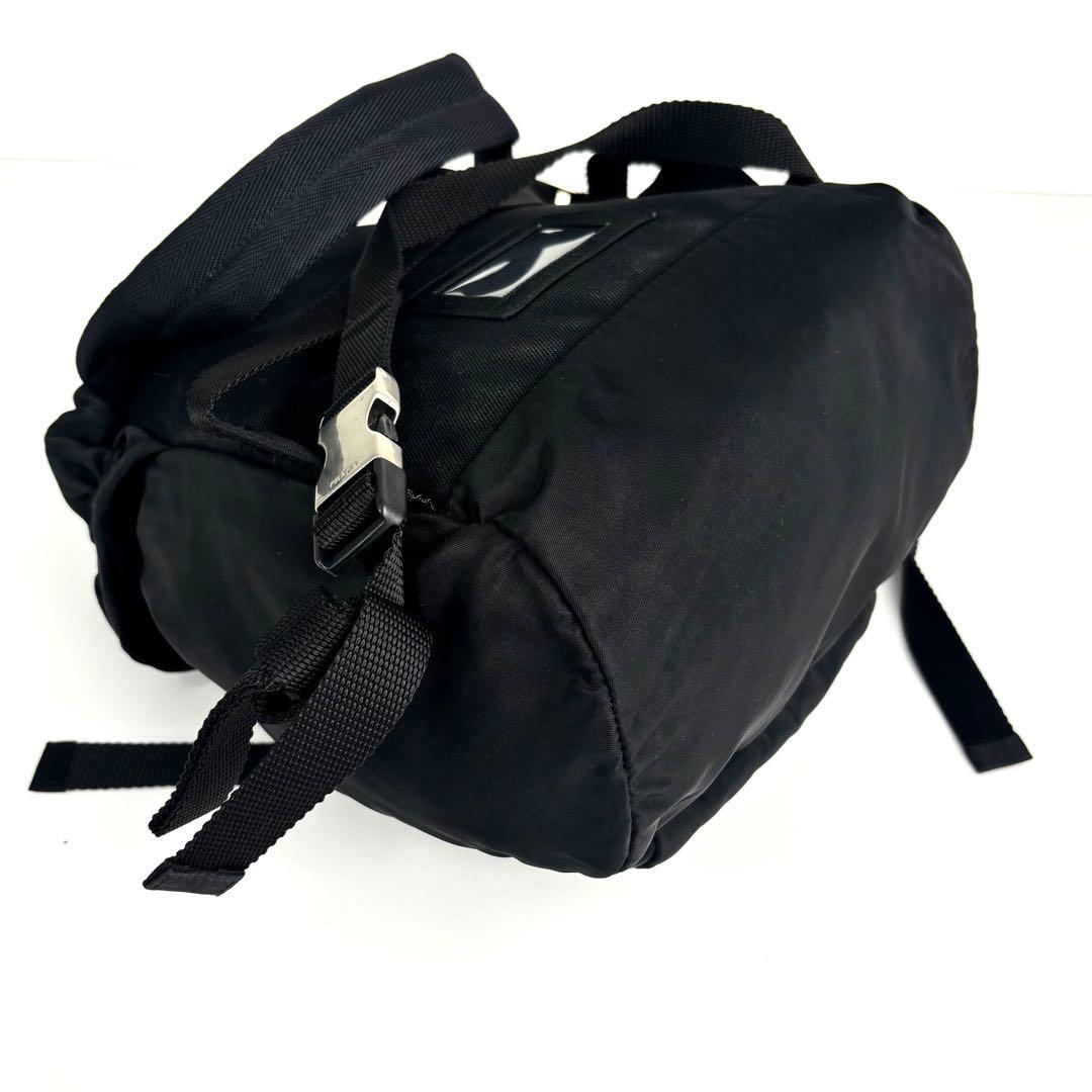 美品 PRADA プラダ リュック 三角ロゴ テスートナイロン ブラック