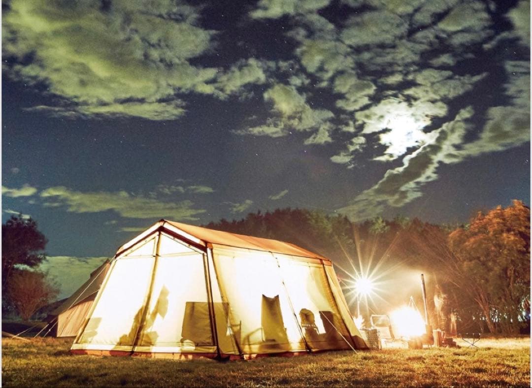 ロッジシェルターT/C ベージュ・ブラウン　ポールのみ　2/2