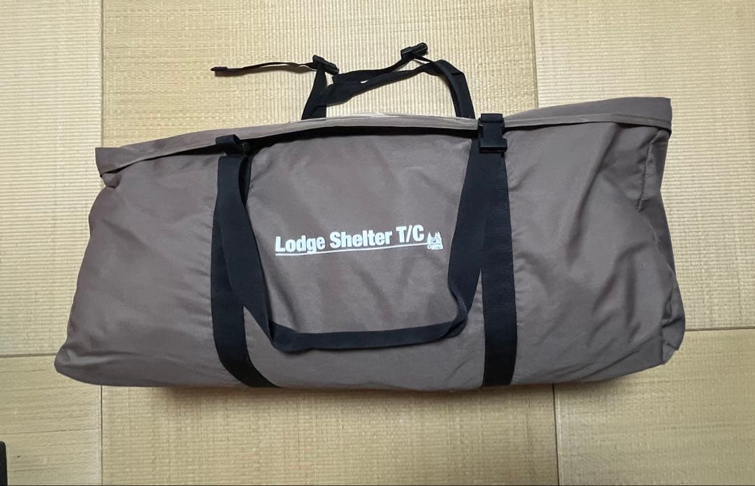 ロッジシェルターT/C ベージュ・ブラウン　ポールのみ　2/2