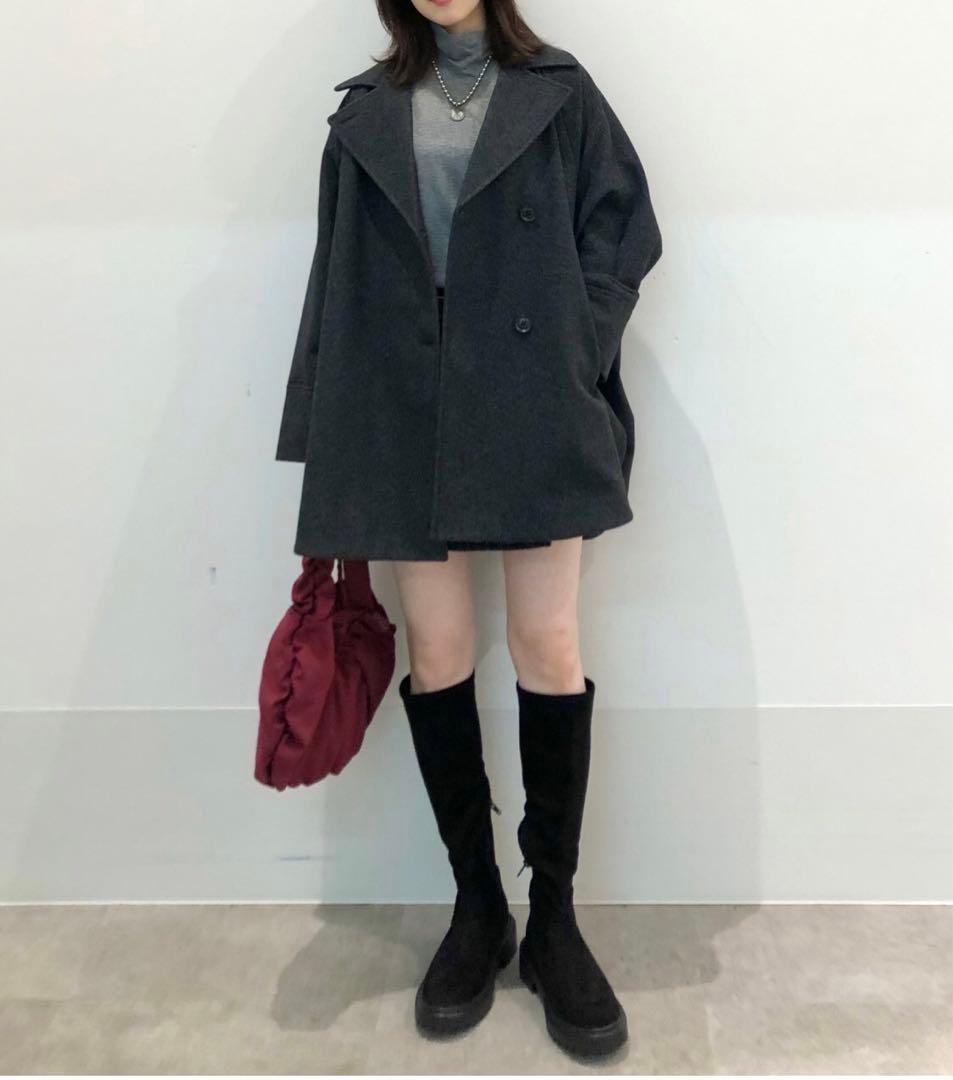 新品　コージーメルトンケープコート　XL GU