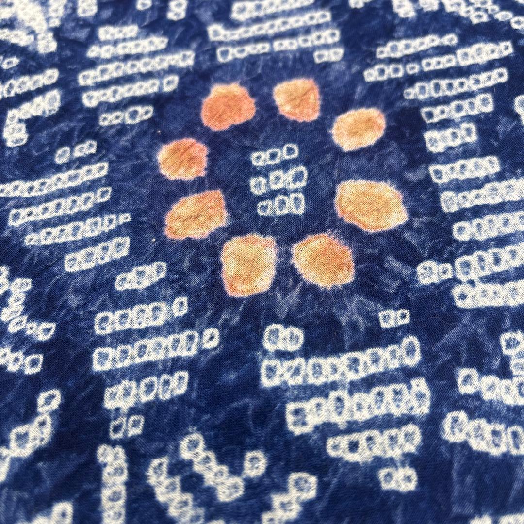 有松絞り　浴衣　反物　未使用　保管品　洗い張り済