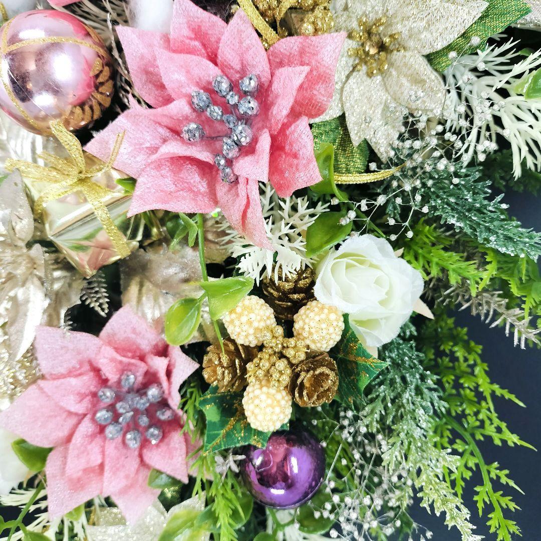 商品名【星愛】ゆきこ❤ポインセチアのクリスマスリース* 冬リース