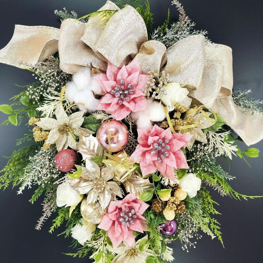 商品名【星愛】ゆきこ❤ポインセチアのクリスマスリース* 冬リース