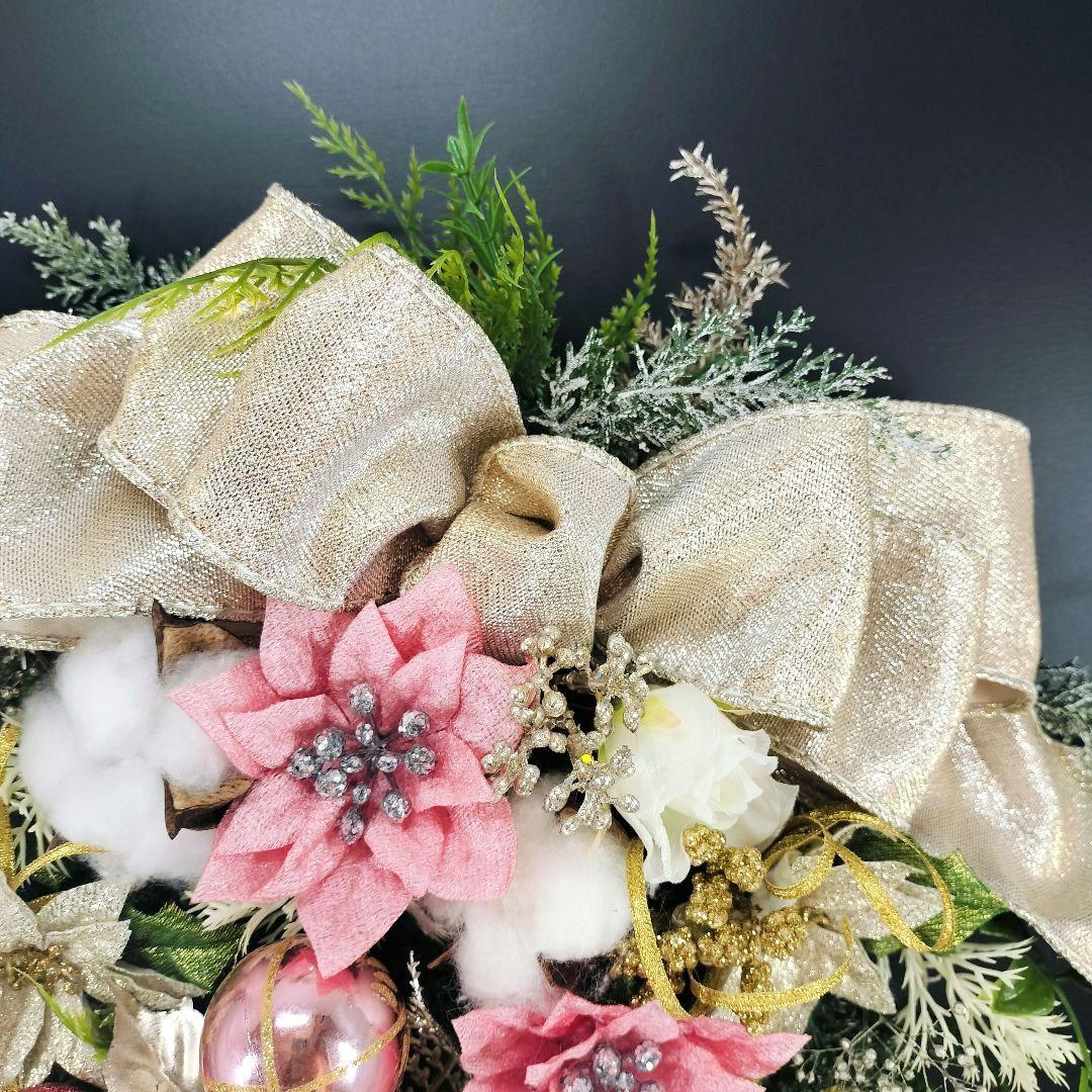 商品名【星愛】ゆきこ❤ポインセチアのクリスマスリース* 冬リース