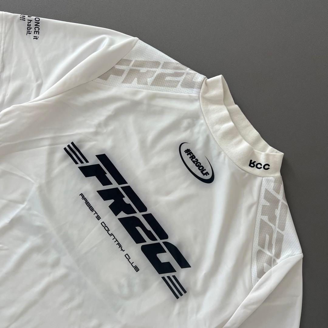 FR2 GOLF エフアールツーゴルフ　モックネック　メンズ　M 白　速乾　ろこ