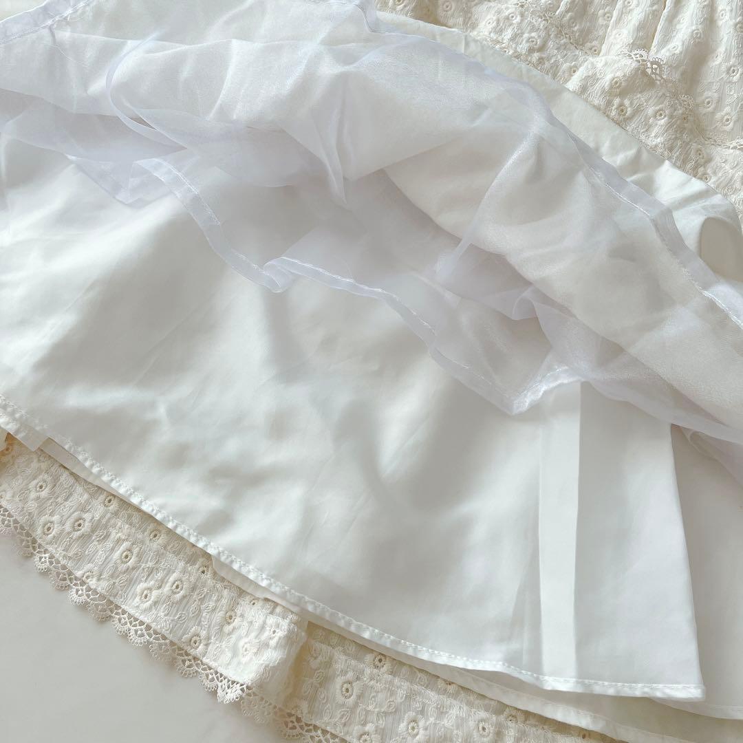 こどもビームス　フォーマル　ジャケット　ワンピース　総刺繍　花柄　リボン　130