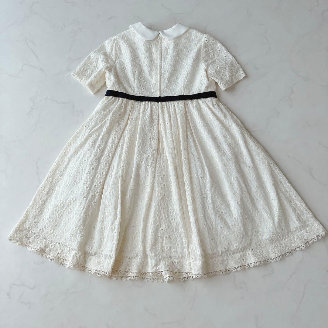 こどもビームス　フォーマル　ジャケット　ワンピース　総刺繍　花柄　リボン　130