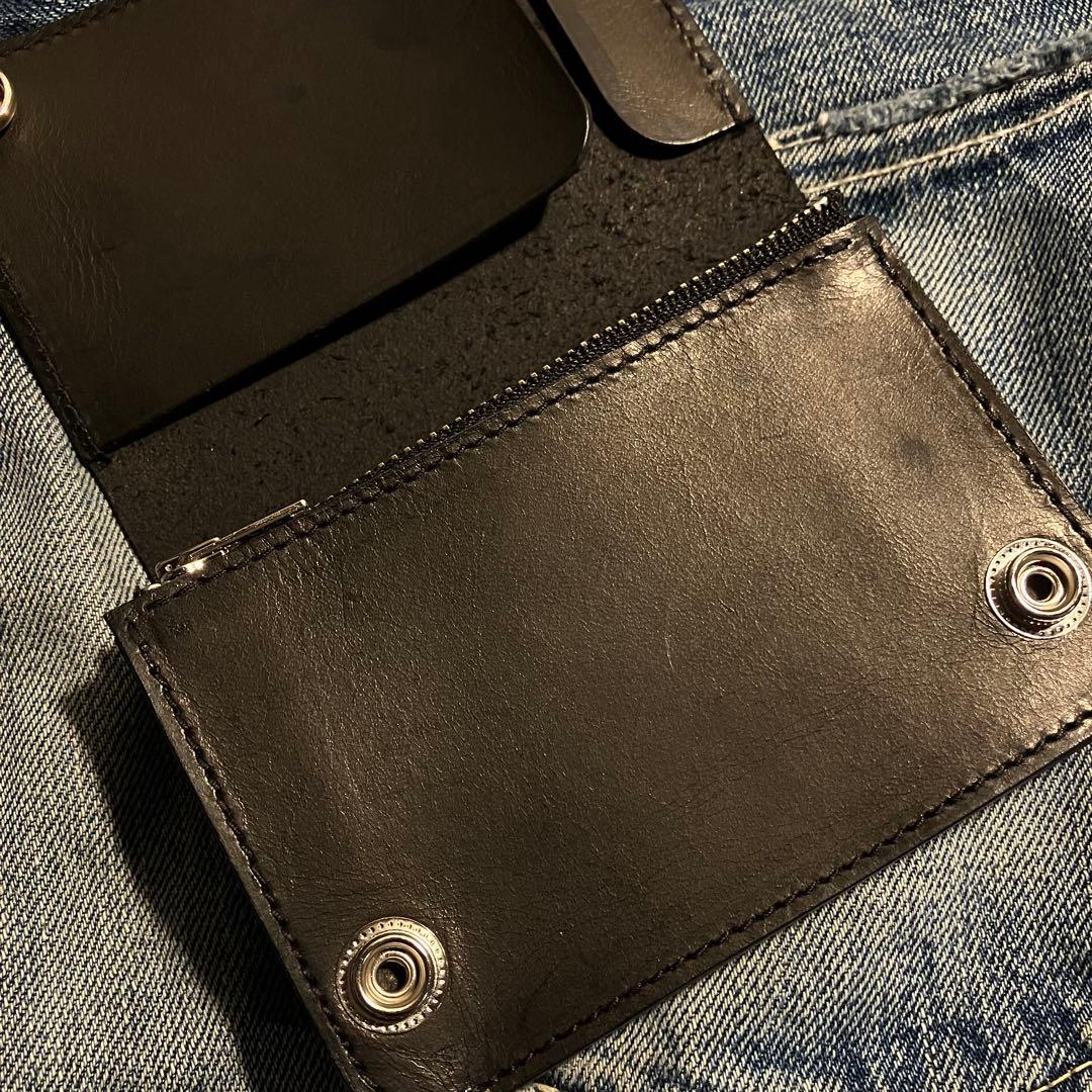 お札が折れない！ミドルトラッカーウォレット アポロコンチョ シルバー