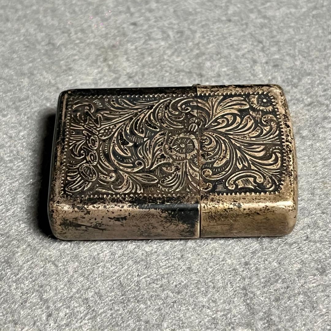 ビンテージ ZIPPO STERLING 1995 ベネチアン柄 シルバー