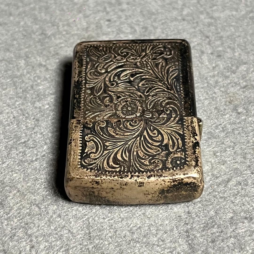 ビンテージ ZIPPO STERLING 1995 ベネチアン柄 シルバー
