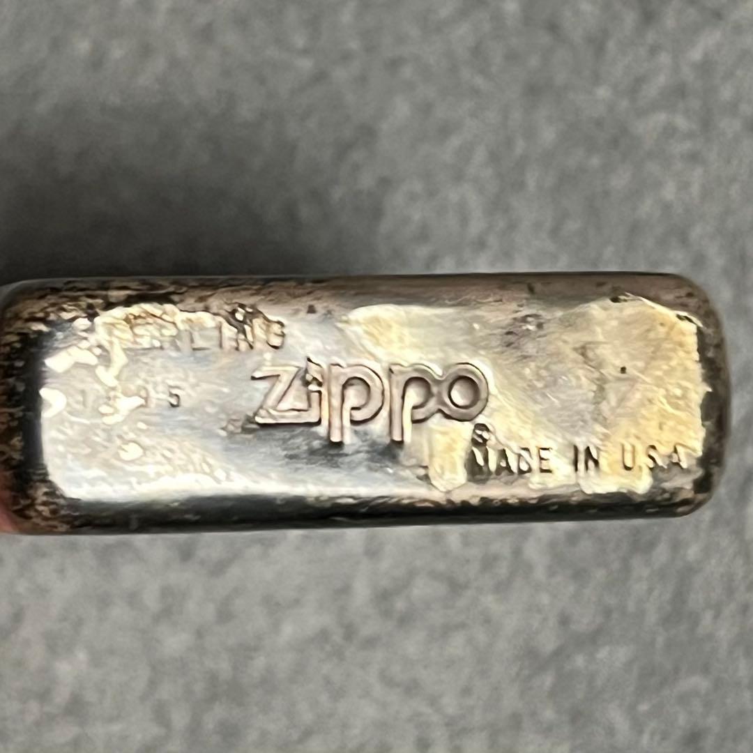 ビンテージ ZIPPO STERLING 1995 ベネチアン柄 シルバー