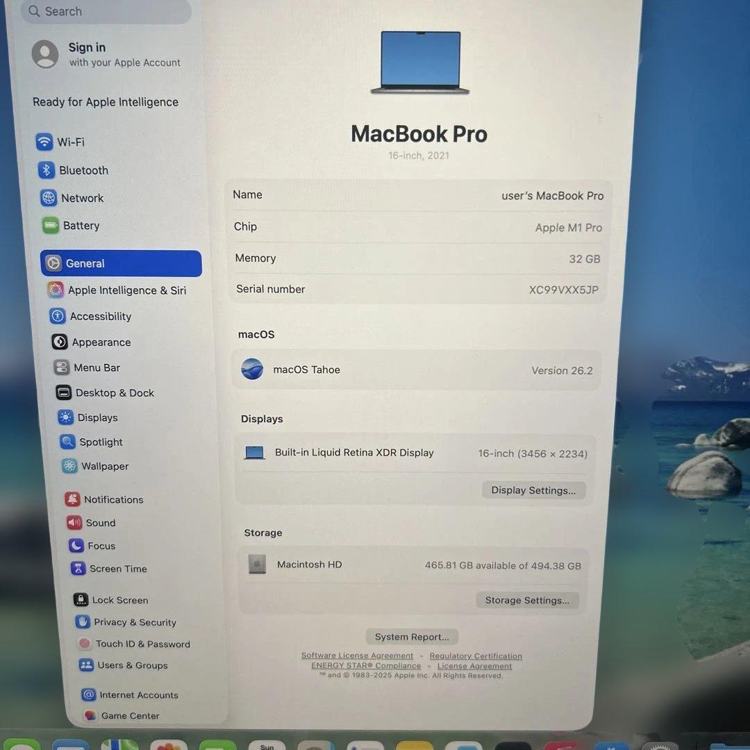 快速MacBook Pro M1 32GB 16core 500GB
