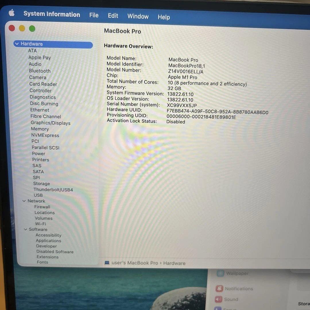 快速MacBook Pro M1 32GB 16core 500GB