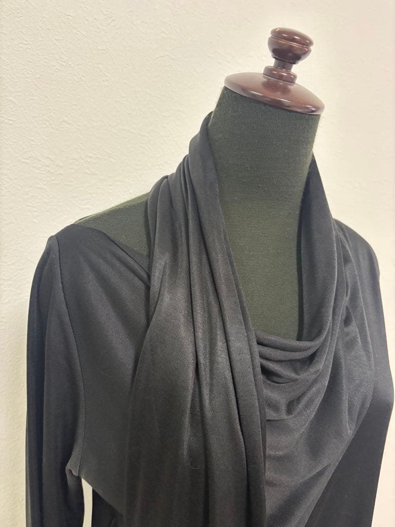 エルメス　黒のシルクワンピース　ソルド　42