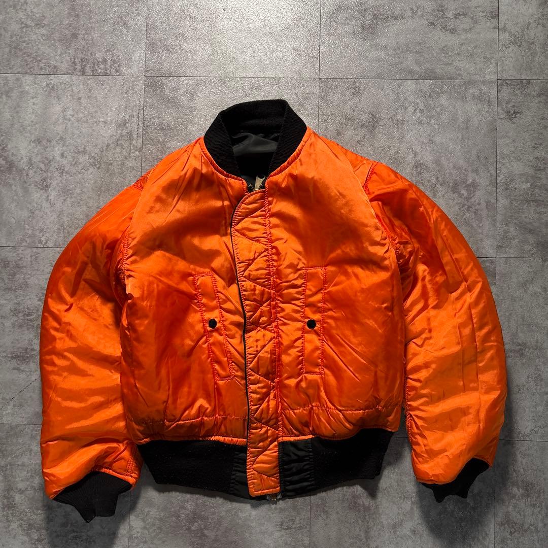 90s alpha USA製　ma-1 flight jacket Black