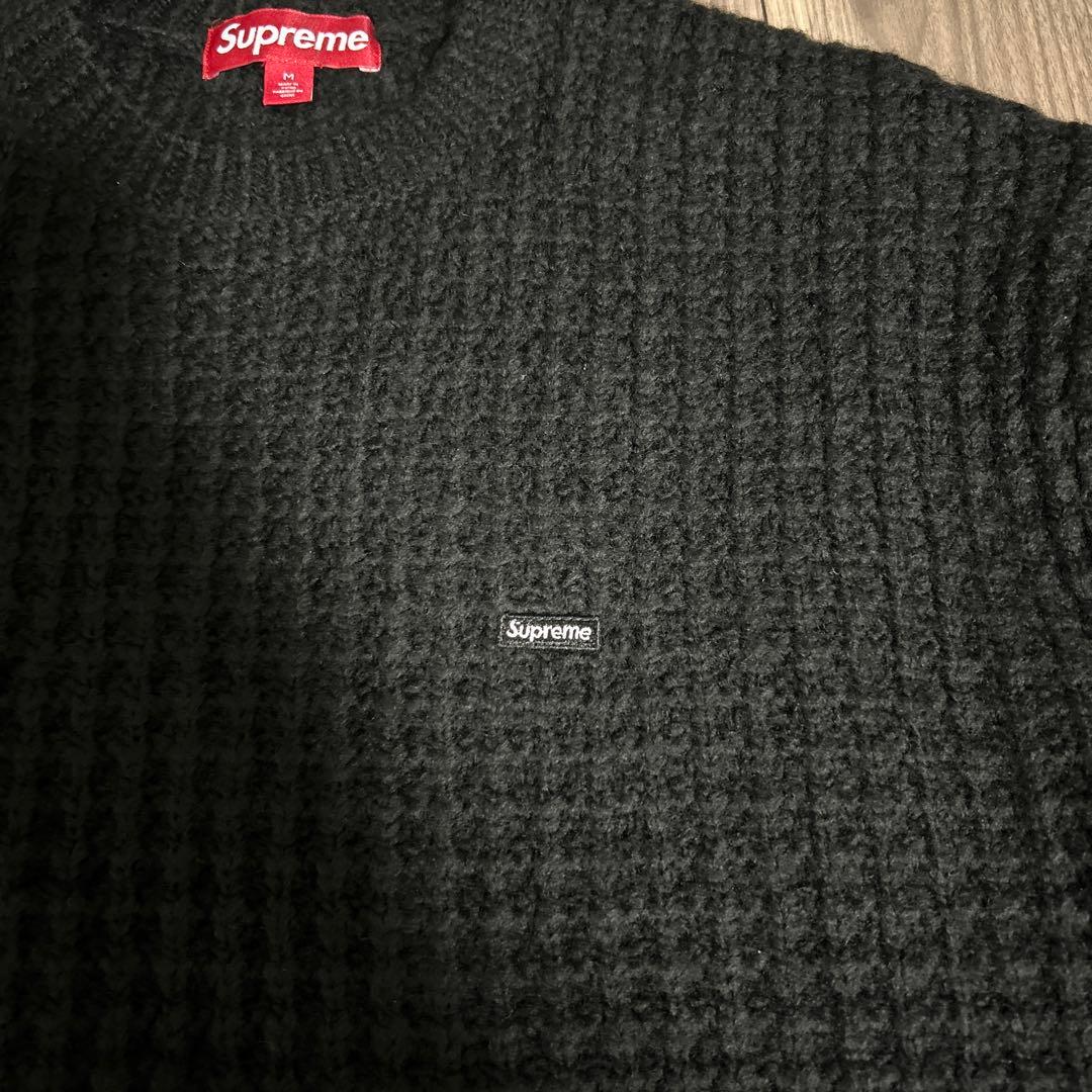 Small Box Waffle Sweater(ブラック)
