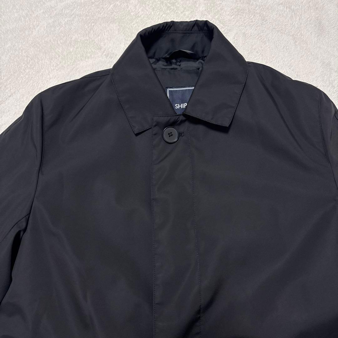 未使用級 シップス ステンカラーダウンコート ブラック M komatsu 秋冬