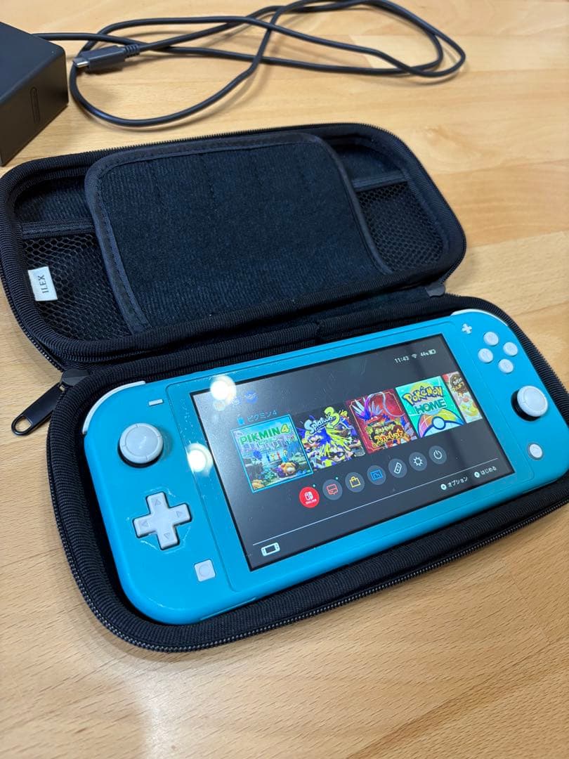 Nintendo Switch Lite ターコイズ　充電器・ケース付き
