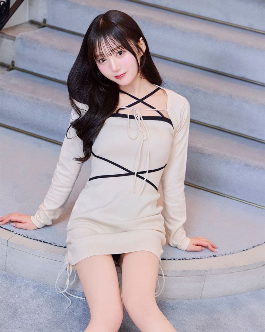 ミシェルマカロン クロスニットワンピースセット XS｜るここ様専用