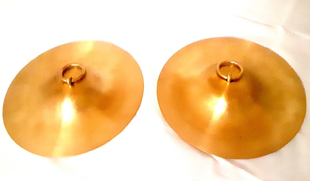 【新品未使用】真鍮製 チャッパ、チャンパ、手平鉦【五寸】