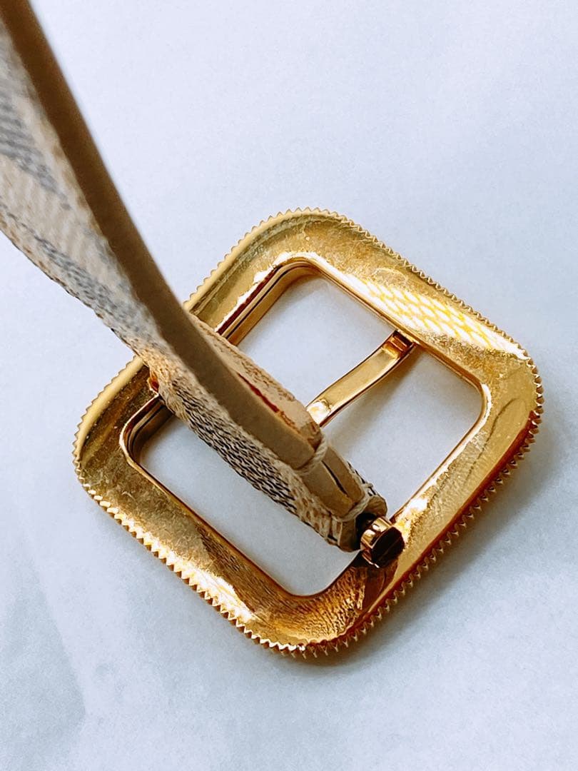 ヴィトン ベルト ダミエ アズール 95/38 白 M9730 サンチュール ①